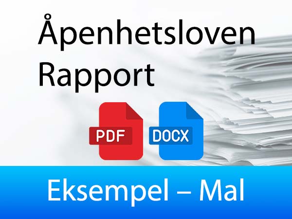 Åpenhetsloven Rapport
Eksempel Mal PDF WORD-Format