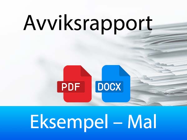 avviksrapport skjema