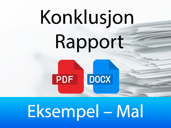 Konklusjon Rapport – Mal Eksempel
