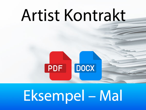 Eksempel for Artist Kontrakt