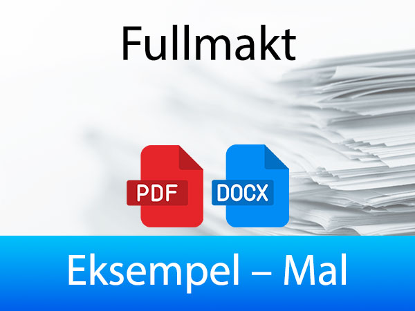 Eksempel for Fullmakt