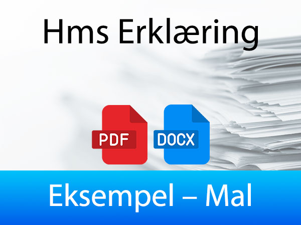 Hms Erklæring – Eksempel – Mal