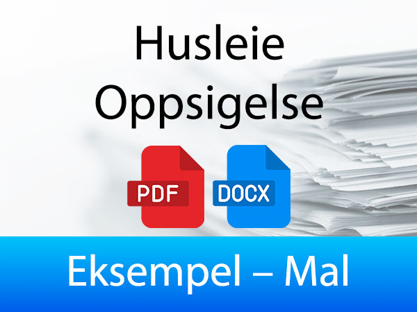 Eksempel for Husleie Oppsigelse