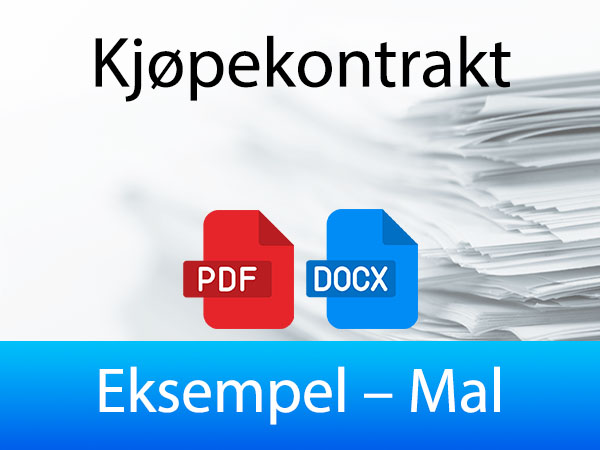 Mal – Eksempel for Kjøpekontrakt