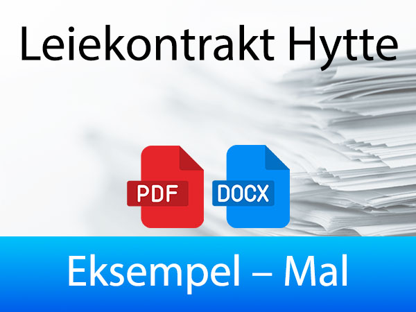 Eksempel – Mal for Leiekontrakt Hytte