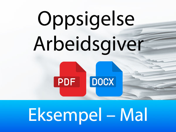 Eksempel Oppsigelse Arbeidsgiver