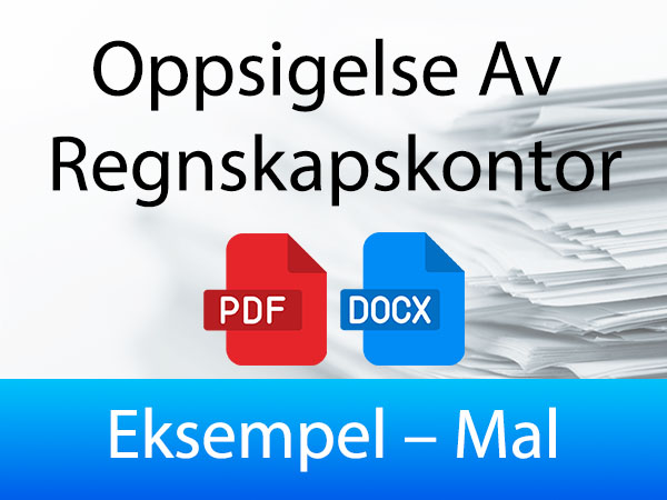 Eksempel for Oppsigelse Av Regnskapskontor