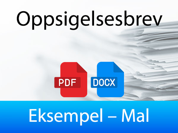 Eksempel Oppsigelsesbrev