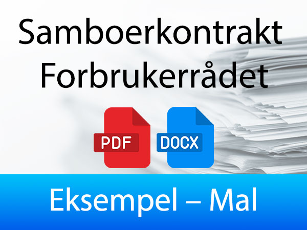 Eksempel for Samboerkontrakt Forbrukerrådet