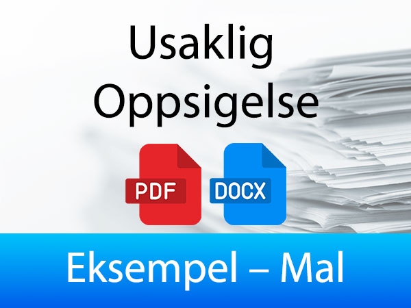 Eksempel Mal for Usaklig Oppsigelse