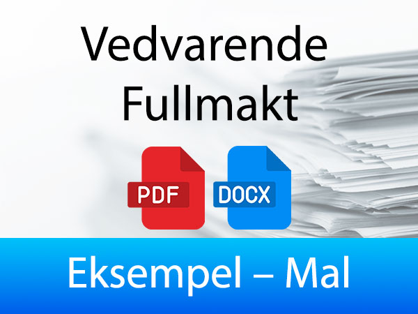 Mal for Vedvarende Fullmakt