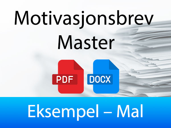 mal Motivasjonsbrev Master eksempel