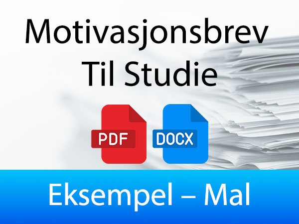 Motivasjonsbrev Til Studie eksempel