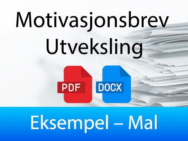 Motivasjonsbrev Utveksling eksempel