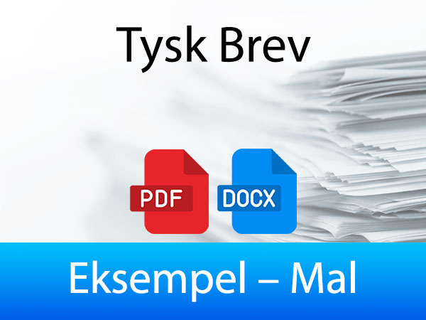 Tysk Brev mal eksempel